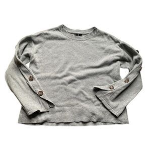 J By Jason Wu Gray Sweater with Button Accents S